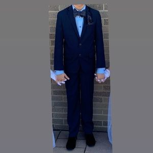 Boys’ Calvin Klein Striped Suit